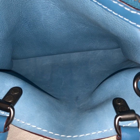 Coach blue chambray suede rogue 25 handbag - Picture 8 of 8